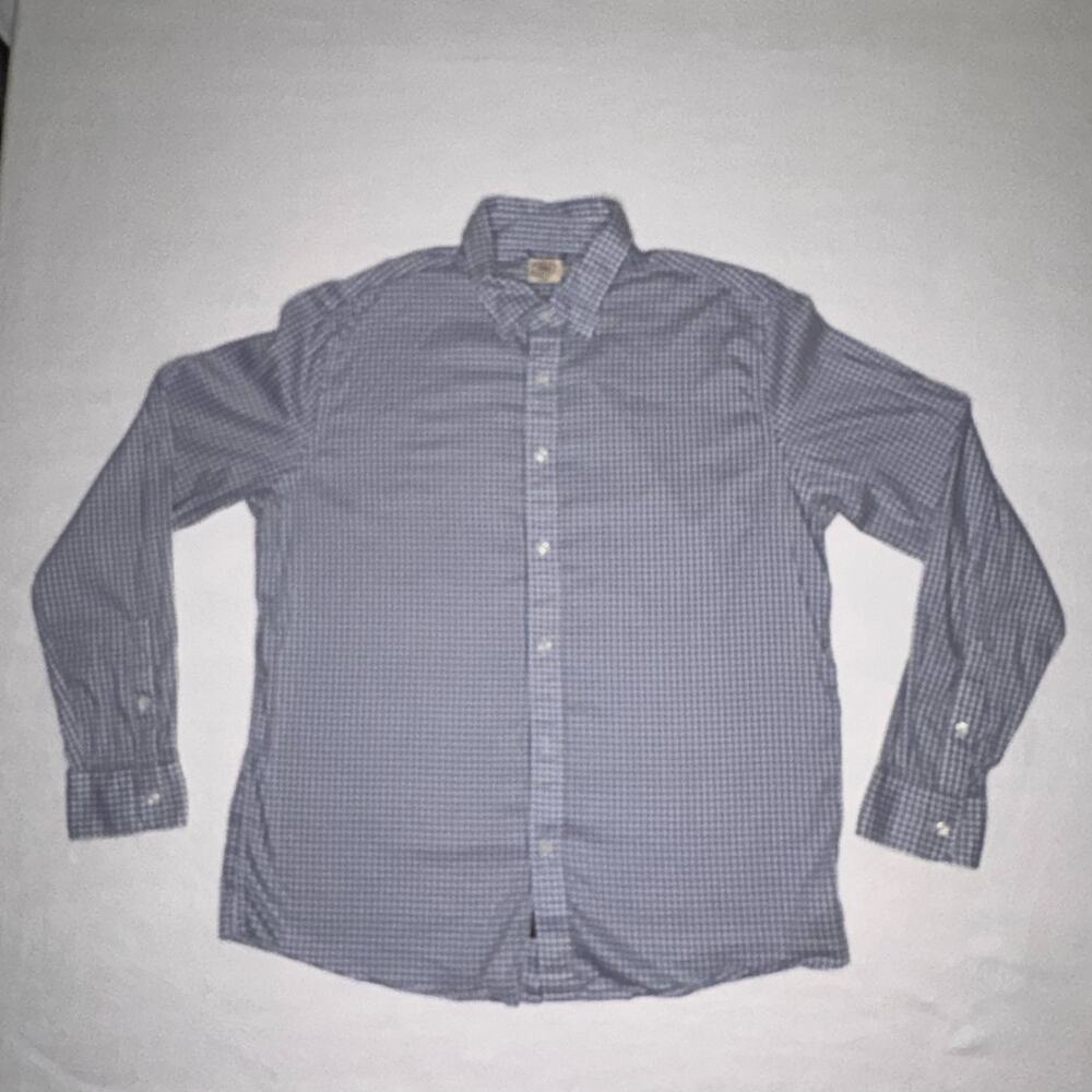 Faherty M Gingham Light Blue Collared Button Down